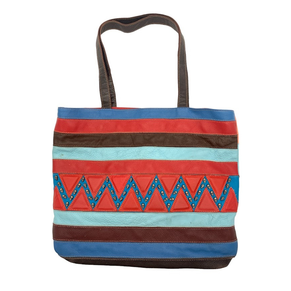 Amerileather Etta Tote Rainbow Mini Skulls